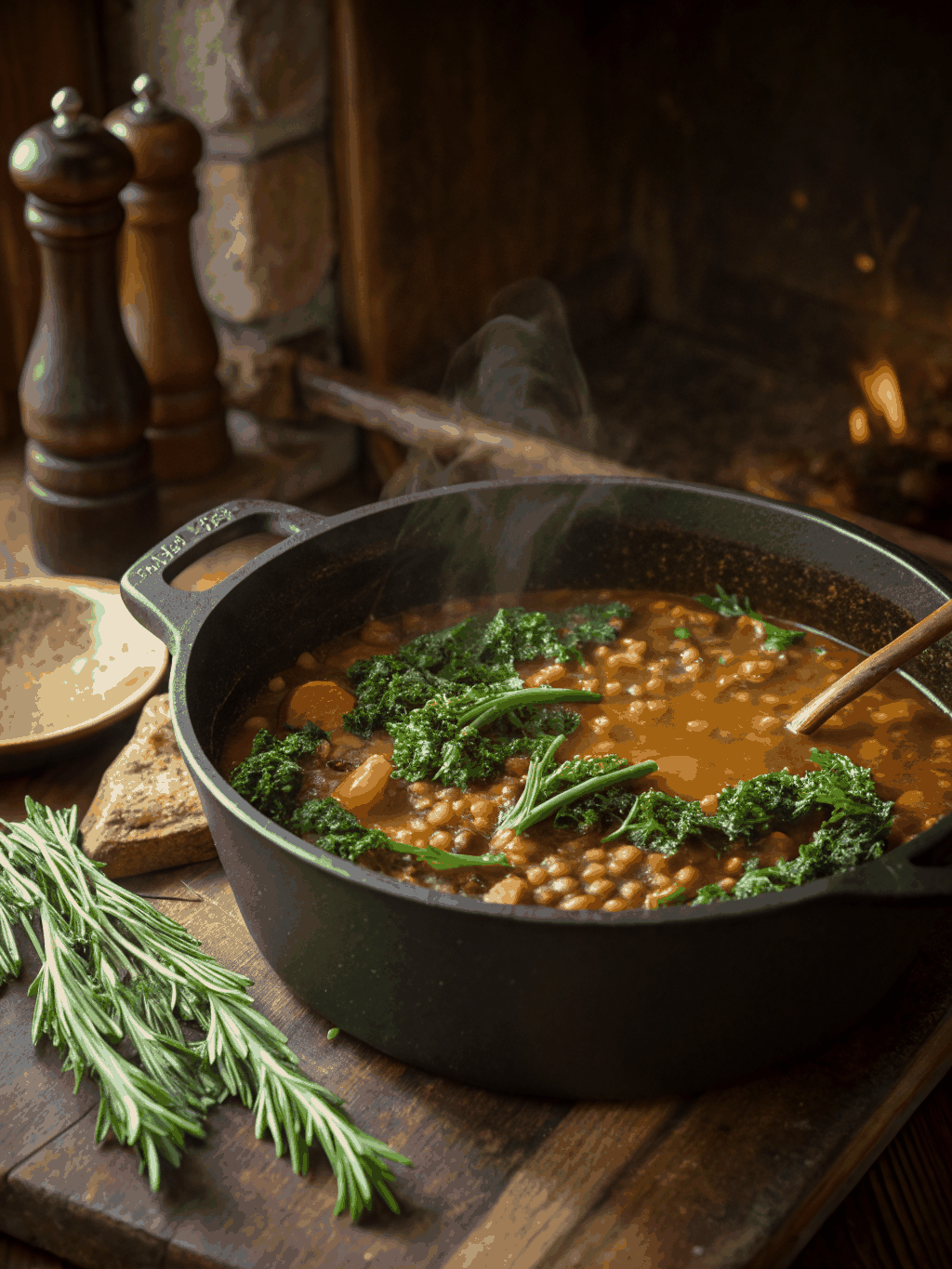 Hearty slow-cooked vegetable stew